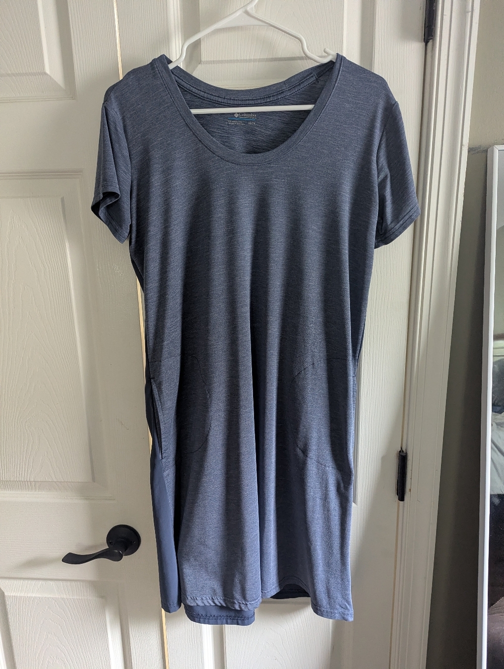 Columbia T-Shirt Dress in Heather Blue